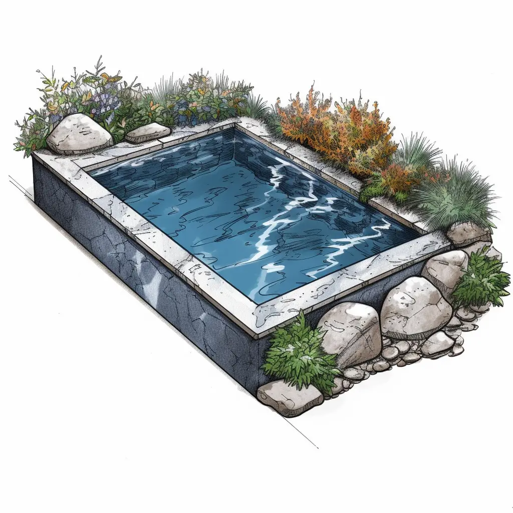 prefab plunge pools - illustration